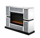 Noralie - 48" X 15" Fireplace - Mirrored & Faux Diamonds