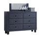 Saveria - Dresser - Two Tone Gray Synthetic Leather