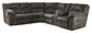 Tambo - Right Arm Facing Loveseat With Console 2 Pc Sectional - Pewter