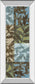 Leaves I - Mirror Framed Print Wall Art - Blue