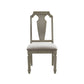 Zumala - Side Chair Set of 2) - Beige Linen & Weathered Oak