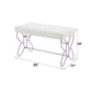 Priya II - Bench - White & Light Synthetic Leather Rple