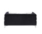 Phifina - Loveseat With 2 Pillows - Black Velvet