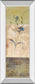 Kimono I By Loretta Linza - Mirror Framed Print Wall Art - Beige