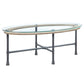 Brantley - Coffee Table - Clear Glass & Sandy Gray