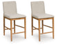 Isanti - Upholstered Barstool (Set of 2) - Light Brown
