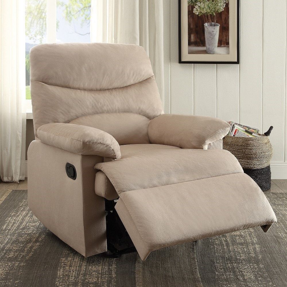 Arcadia - Motion Recliner - Beige Woven Fabric