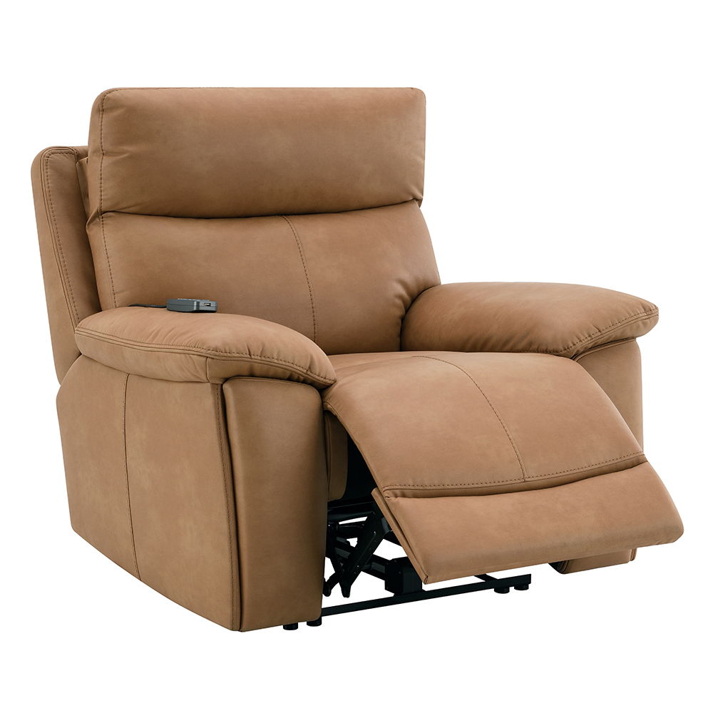 Chavis - Power Motion Recliner With USB & Power Headrest - Brown