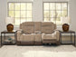 Mixed Motion - Power Reclining Loveseat With Console / Adjustable Headrest