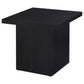 Devar - Square Engineered Laminate End Side Table - Black