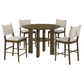 Ottowa - 5 Piece Round Counter Height Dining Room Set - Brown