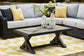 Beachcroft - Rectangular Cocktail Table - Black / Light Gray