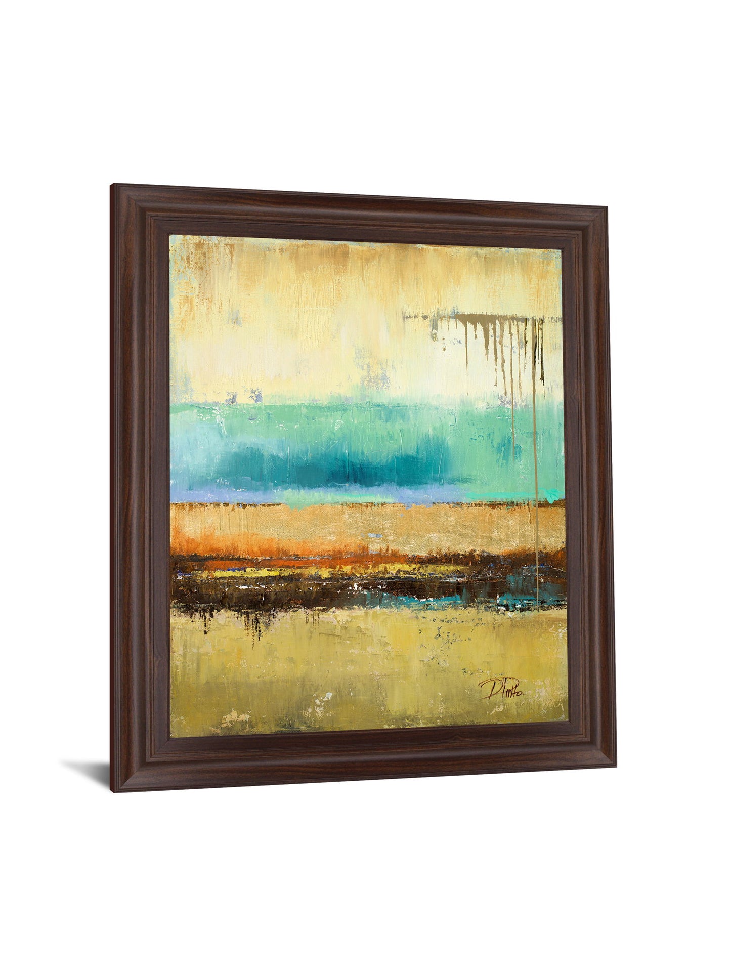 Sunwashed Horizon - 28" x 34" Framed Wall Art - Light Blue