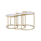 Anpay - Nesting Table Set - Faux Marble Top & Gold
