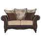 Elmbrook - Upholstered Rolled Arm Loveseat - Brown