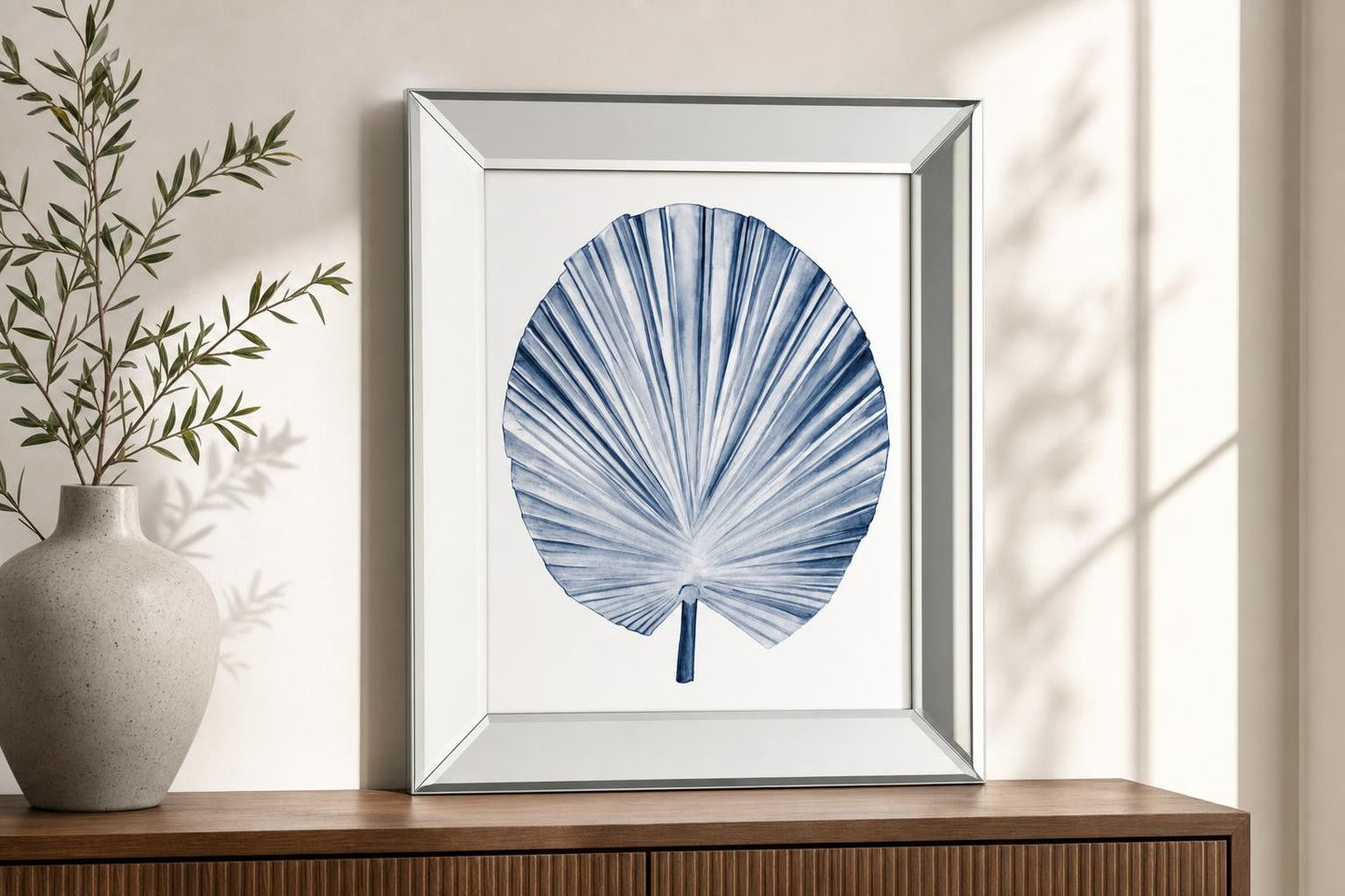 Indigo Tropical Leaves IV By Megan Meagher - Blue