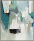 "Oceanic Whispers I" Hand-Embellished Canvas In Frame - Blue / Green / Neutral