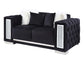 Trislar - Loveseat With 4 Pillows Same 52526) - Black Velvet