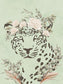 Safari Leopard Dreaming By Yass Naffas Designs (Framed Small) - Green