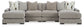 Aslan Court - Sectional With Ottoman Set