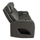 Taddeo - Power Motion Sofa With Power Headrest, USB, Wireless Charger, LED & Reading Light - Dark Gray