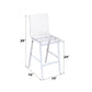 Nadie - Counter Height Chair Set of 2) - Clear Acrylic & Chrome