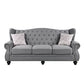 Hannes - Sofa With 2 Pillows - Gray Fabric