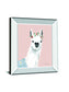 Delightful Alpacas I By Becky Thorns - Mirror Framed Print Wall Art - Pink