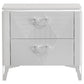 Cassia - 2-Drawer Nightstand Bedside Table - White High Gloss