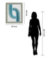 Aqua Ribbon - 28" x 34" Framed Wall Art - Light Blue