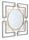 Oceanal - Accent Mirror - Black / Gold Finish