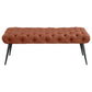 Ella - Upholstered Tufted Bench Metal Legs