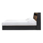 Eos - Queen Bed With Storage - Walnut & Black