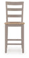 Harperfeld - Barstool (Set of 2) - Natural / Gray