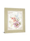 Cottage Garden V On Wood By Danhui Nai - Framed Print Wall Art - White