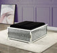 Noralie - Ottoman With Storage - Mirrored & Faux Diamonds