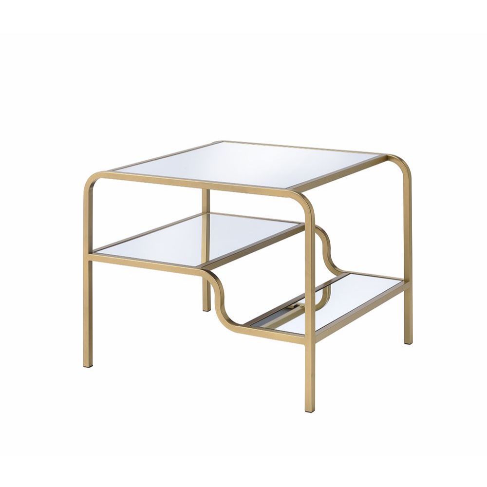 Astrid - End Table - Mirrored & Gold