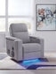 Pineland - Glider Power Recliner With Audio System - Pewter