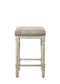 Tasnim - Counter Height Stool (Set of 2) - Tan Fabric & Antique White