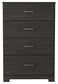Belachime - Four Drawer Chest - Charcoal