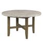 Karsen - Dining Table With Marble Top - Natural Marble Top & Rustic Oak