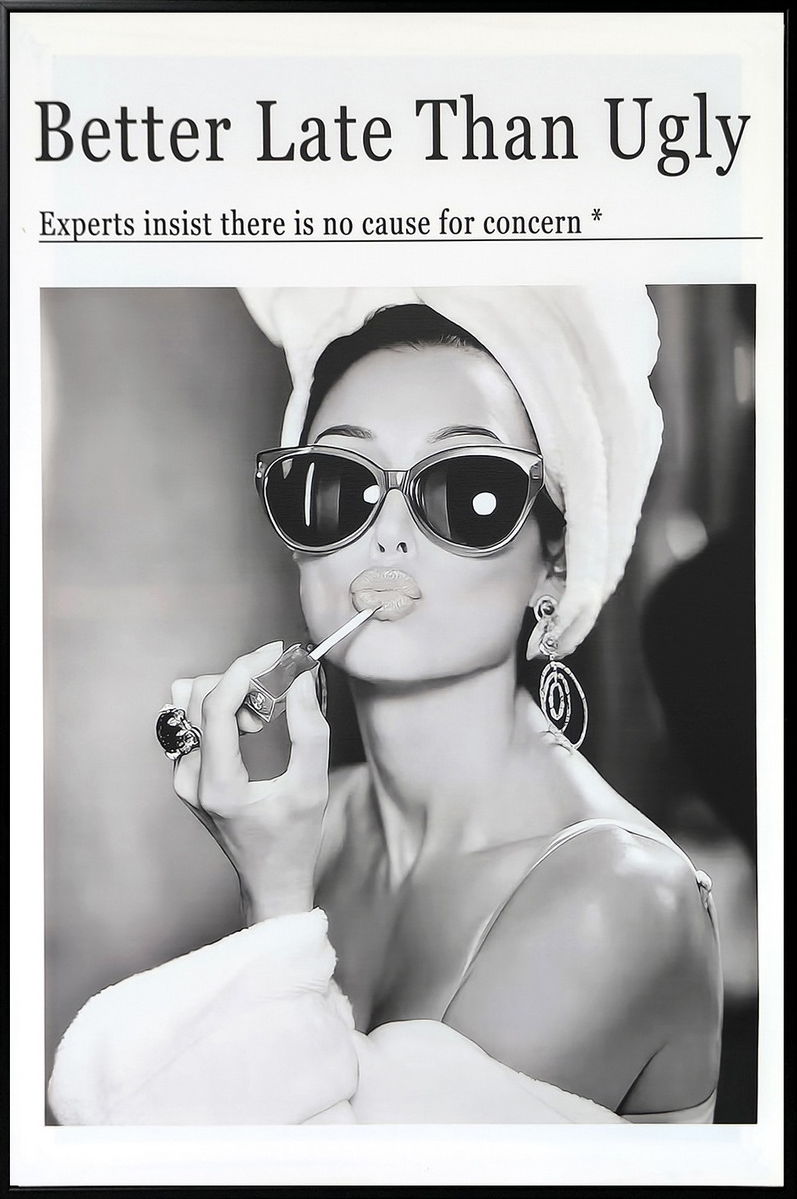 "Chic Reflection" Canvas In Frame - Black / White