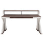 Brancaster - Executive Writing Desk - Retro Brown Top Grain Leather & Aluminum