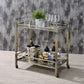 Matiesen - Serving Cart - Clear Glass & Antique Gold