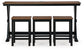 Wildenauer - Rectangular Dining Room Counter Table Set (Set of 4) - Brown / Black