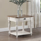 Florian - End Table - Oak & Antique White