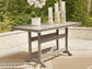 Seacliff Beach - Rectangular Counter Height Dining Table With Umbrella Option - Medium Brown