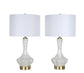 Crystal Shell Capiz Shell & Metal Table Lamp (Set of 2) - White Shell / Soft Gold