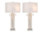 Radiant Glow Iridescent Glass & Metal Table Lamp (Set of 2) - Irradescent / Polished Nickel
