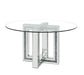 Noralie - Round Dining Table - Mirrored & Faux Diamonds